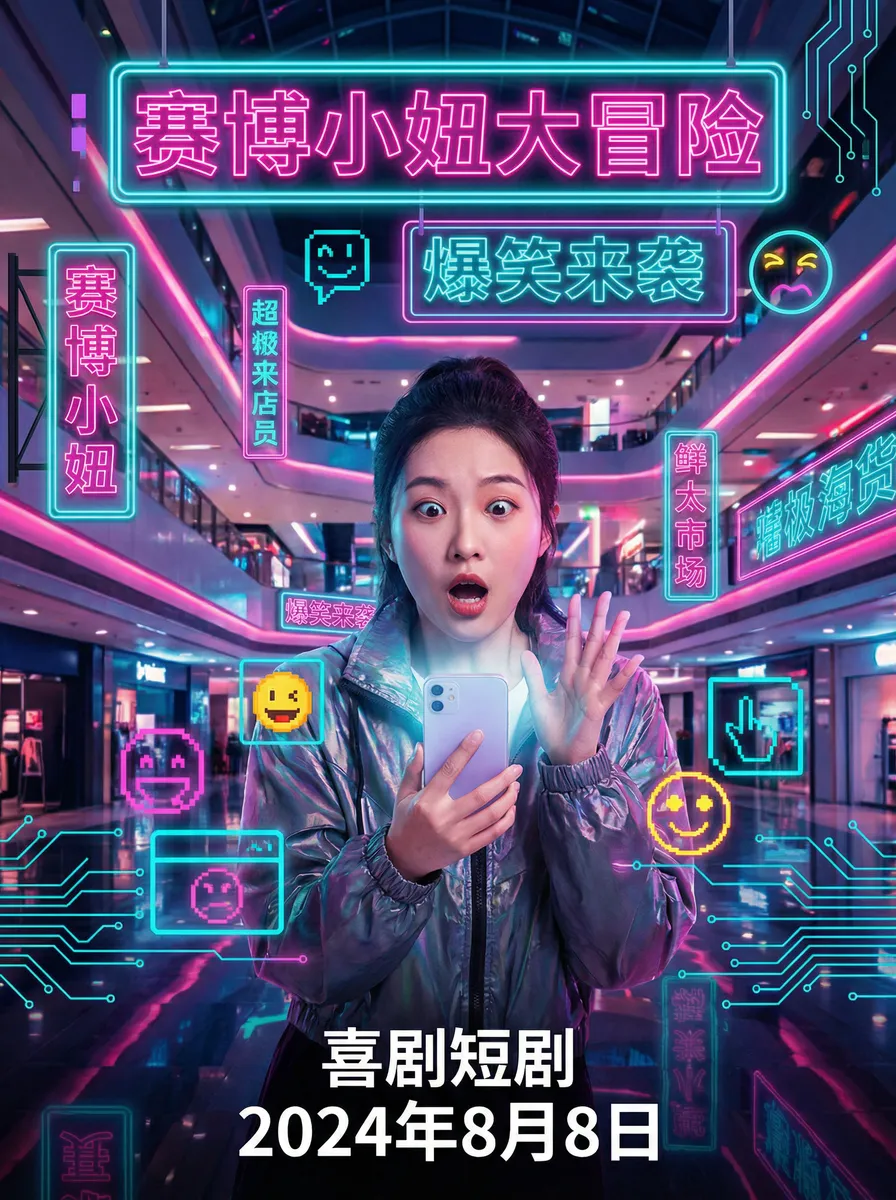 幸福宝网站大全 搞笑喜剧短剧 - 赛博小妞大冒险海报
